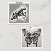 Geschäftskarte Tattoo Muster Quadratische Visitenkarte (Vorne/Hinten)