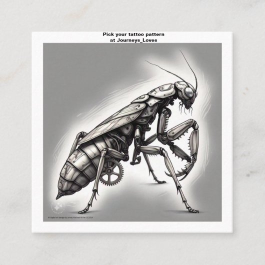 Geschäftskarte Tattoo Muster Quadratische Visitenkarte (Vorderseite)