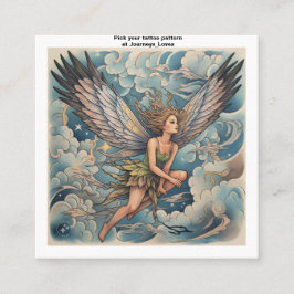 Geschäftskarte Tattoo Muster Quadratische Visitenkarte