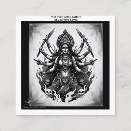 Geschäftskarte Tattoo Muster Quadratische Visitenkarte