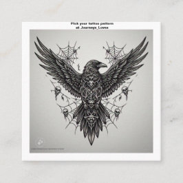 Geschäftskarte Tattoo Muster Quadratische Visitenkarte