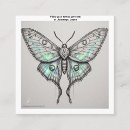 Geschäftskarte Tattoo Muster Quadratische Visitenkarte