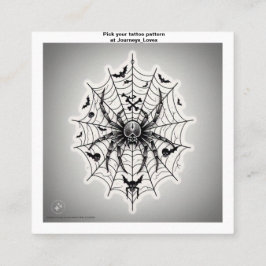 Geschäftskarte Tattoo Muster Quadratische Visitenkarte