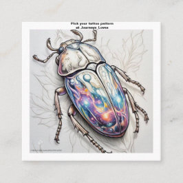 Geschäftskarte Tattoo Muster Quadratische Visitenkarte