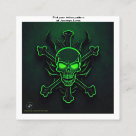 Geschäftskarte Tattoo Muster Quadratische Visitenkarte