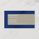 GESCHÄFTSKARTE: Trendige moderne Bahn L1 Visitenkarte (Rückseite)