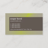 GESCHÄFTSKARTE: Trendmoderne schicke L8 Visitenkarte (Rückseite)