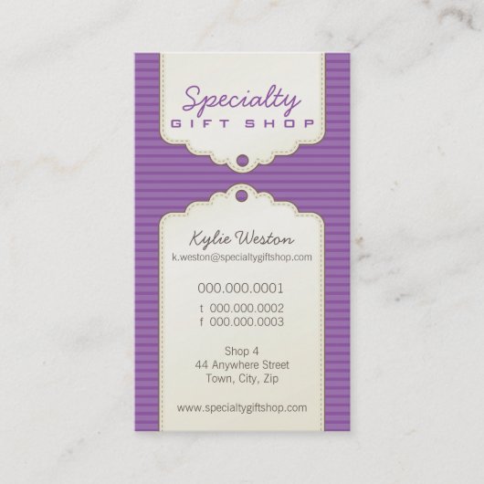 GESCHÄFTSKARTE:: trendy gifttag P2 Visitenkarte (Vorderseite)