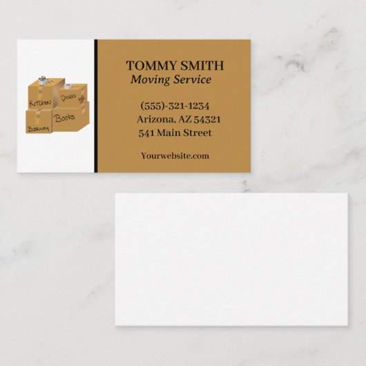 Geschäftskarte "Umzugsboxen Service" Visitenkarte (Vorne/Hinten)