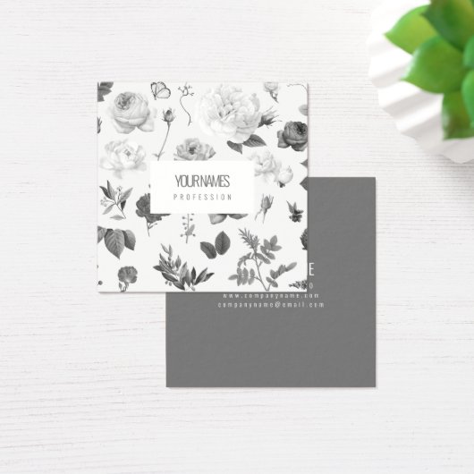 GESCHÄFTSKARTE: "VINTAGE BLUME" (Schreibtisch)