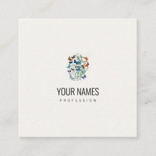 GESCHÄFTSKARTE: VINTAGE SCHALTFLÄCHE QUADRATISCHE VISITENKARTE