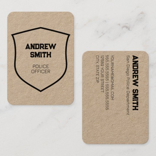 👮 ♂️ Geschäftskarte Visitenkarte (Vorne/Hinten)