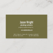 Geschäftskarte Visitenkarte (Rückseite)