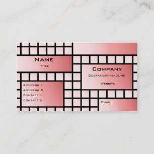 Geschäftskarte von Funky Blocks, weich rosa Visitenkarte