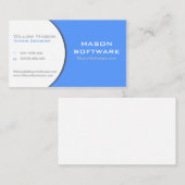 Geschäftskarte "White & Blue Corporate Technology" Visitenkarte (Vorne/Hinten)