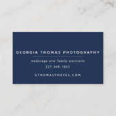 Geschäftskarte "White Diamond Foto" Visitenkarte (Rückseite)