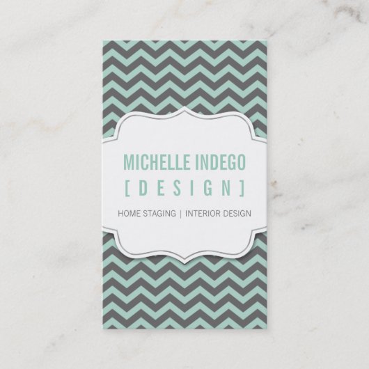GESCHÄFTSKARTE: Zickzack3 2P Visitenkarte (Vorderseite)