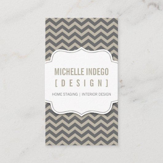 GESCHÄFTSKARTE: Zickzack3 9P Visitenkarte (Vorderseite)