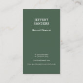 Geschäftskarte zum Entfernen beruflicher Bäume Visitenkarte (Rückseite)