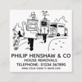 Geschäftskarte zum Entfernen des Hauses am Platz Quadratische Visitenkarte (Vorderseite)