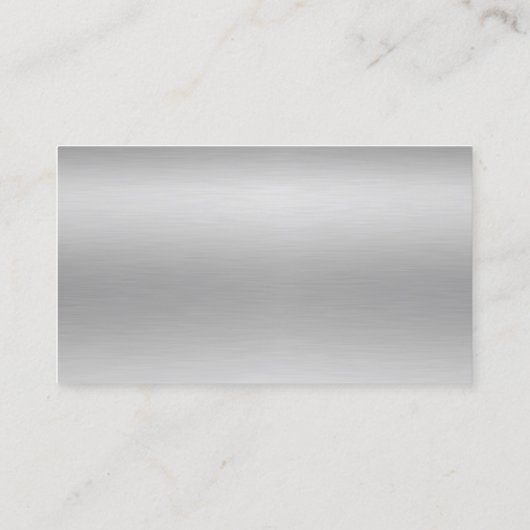 Geschäftskarten aus gebürstetem Aluminium Visitenkarte (Rückseite)