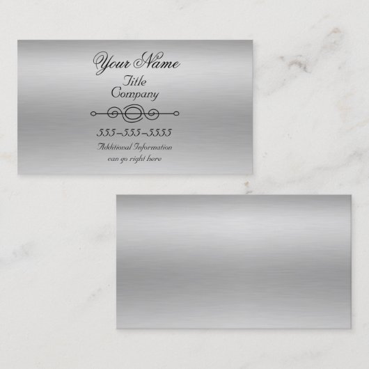 Geschäftskarten aus gebürstetem Aluminium Visitenkarte (Vorne/Hinten)