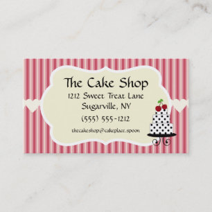 Geschäftskarten Bäckerei Konditorei Cake Shop Visitenkarte