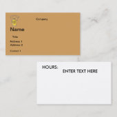 GESCHÄFTSKARTEN BIER DESIGN VISITENKARTE (Vorne/Hinten)