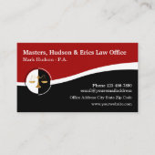 Geschäftskarten der beruflichen Anwaltskanzlei Visitenkarte (Vorderseite)