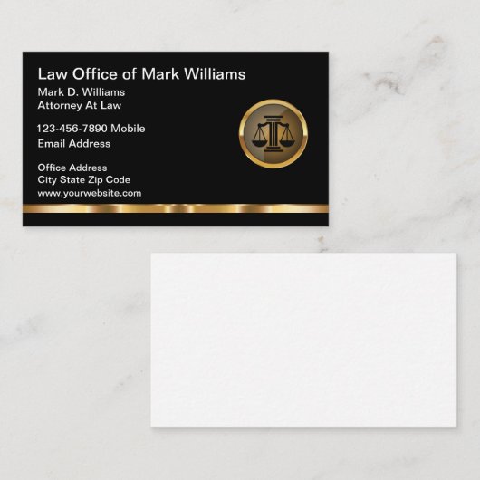 Geschäftskarten der Rechtsanwaltskanzlei Visitenkarte (Vorne/Hinten)
