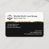 Geschäftskarten des Classanwaltes Visitenkarte (Vorderseite)