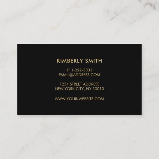 Geschäftskarten des tropischen Blätter schwarze Visitenkarte (Rückseite)