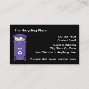 Geschäftskarten-Designvorlage für Recycling Visitenkarte