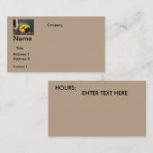 GESCHÄFTSKARTEN FLORALLES DESIGN VISITENKARTE (Vorne/Hinten)