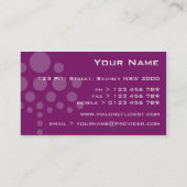 Geschäftskarten > Florist [lila: Rosa] Visitenkarte (Rückseite)