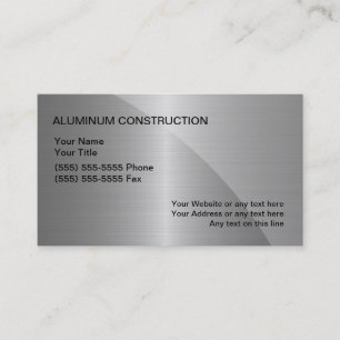Geschäftskarten für Aluminiumkonstruktionen Visitenkarte