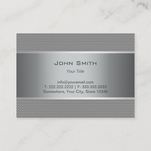 Geschäftskarten für berufliche Metallstahl-Automot Visitenkarte (Rückseite)