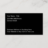 Geschäftskarten für Black Core Automotive Visitenkarte (Rückseite)