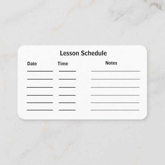 Geschäftskarten für Black Piano Teacher Visitenkarte (Rückseite)