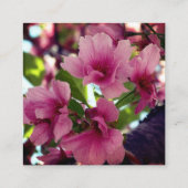 Geschäftskarten für Blumenblüten Quadratische Visitenkarte (Rückseite)