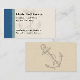 Geschäftskarten für Charterboote Visitenkarte