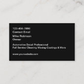 Geschäftskarten für coole Automotive Detection Ser Visitenkarte (Rückseite)