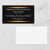 Geschäftskarten für coole moderne Elektrotechnik Visitenkarte (Vorne/Hinten)