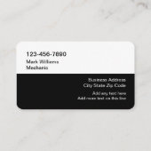 Geschäftskarten für cooles Automotive-Theme Visitenkarte (Rückseite)