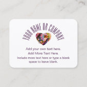 Geschäftskarten für das benutzerdefinierte Herzdes Visitenkarte (Rückseite)