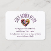 Geschäftskarten für das benutzerdefinierte Herzdes Visitenkarte (Rückseite)