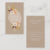 Geschäftskarten für das Blumenland im Herbst Visitenkarte (Vorne/Hinten)