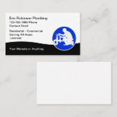 Geschäftskarten für das Plumber-Logo Visitenkarte (Vorne/Hinten)