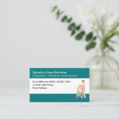 Geschäftskarten für das Thema Geriatrie-Pflege Visitenkarte (Stehend Vorderseite)