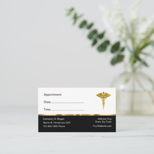 Geschäftskarten für die Anstellung eines Arztes Terminkarte (Stehend Vorderseite)